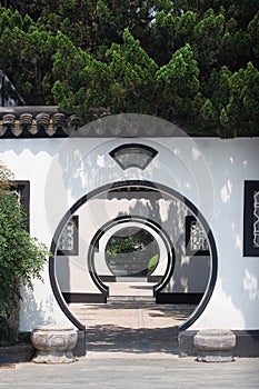 Chinese arched door