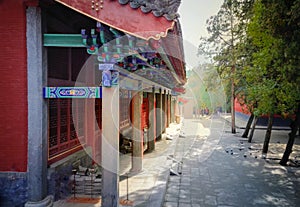 Chinese architectural style eaves of shaolin temple