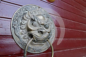 Chinese architecture copper door knocker