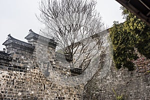 Chinese architecture on the edge of the Ming Dynasty wall