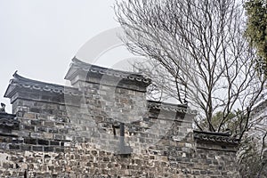 Chinese architecture on the edge of the Ming Dynasty wall