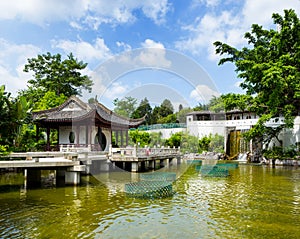 Chinese architecture in garden