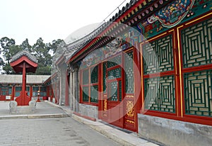 Chinese architecture at The Summer Palace Beijing China