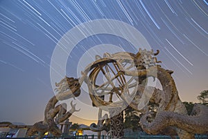 Chinese Armillary Sphere and Star trail