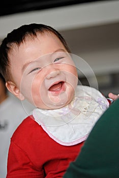 Chinese baby smiling