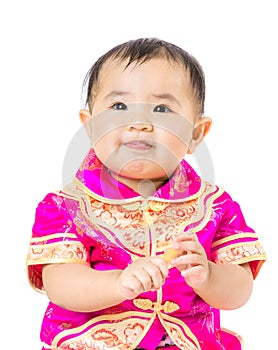 Chinese Baby with traditional costume