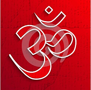 Chinese Bagua symbol on red