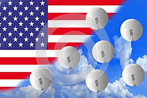 Chinese balloon incident 2023, balloons under in the sky over the united states of America, Spy balloon, violation airspace