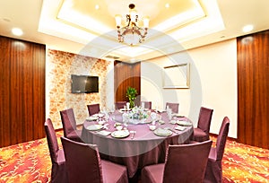 Chinese banqueting room in hotel photo