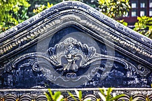 Chinese Bat Statue Roof Tile Garden Humble Administrator Suzhou China