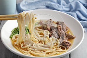 Chinese beef shank noodle soup