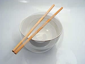Chinese bowl and chopsticks