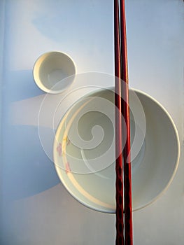 Chinese bowl and chopsticks(contrast improved)