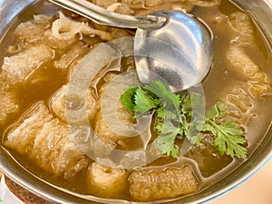 Chinese braised fish maw soup photo