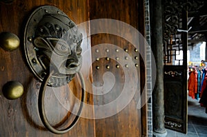 Chinese brass door knocker