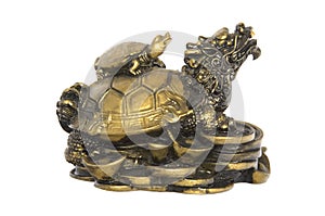 Chinese Brass Tortoise Lucky Charm photo