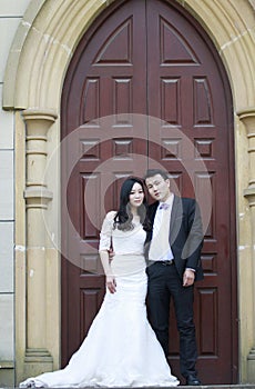 Chinese Bride and groom,wedding couple