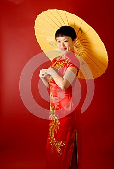 Chinese Bride with a Parasol