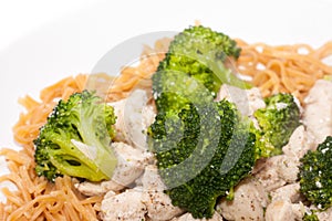 Chinese Broccoli Chicken with egg noodles