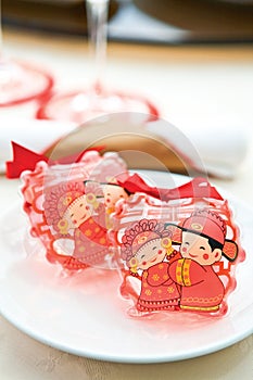 Wedding favour Chinese bubble bath packets