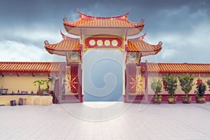 Chinese buddhist temple gate