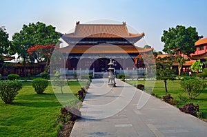 Chinese Buddhist temple in Lumbini, Nepal - birthplace of Buddha