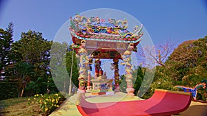 Chinese buddist temple on island Koh Chang. Concept traditional history religion asia culture Buddha, buddhism wat