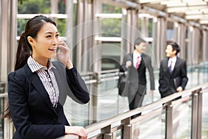 Chinese Businesswoman Outside Office