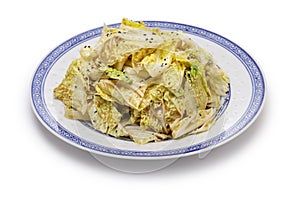 Chinese cabbage salad with sesame dressing (Qian Long Bai Cai ), Beijing food