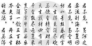 Chinese calligraphy photo