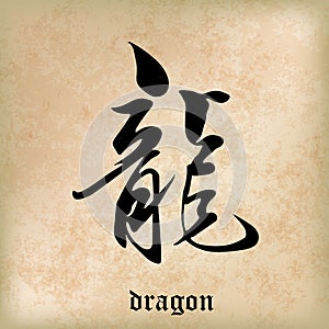 Chinese Calligraphy Dragon, Kanji, The Chinese Word