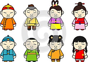 Chinese Cartoon Character Set