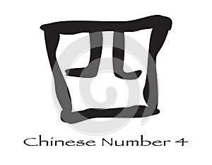 Chinese Character For The Number Four