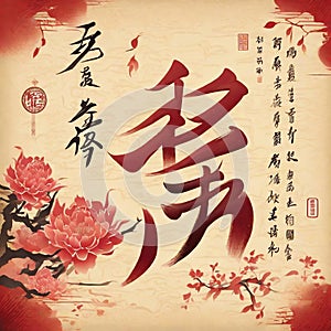 Chinese Characters Vector Background for a Captivating Display