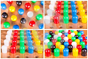 Chinese checkers wooden board set