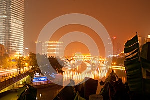 The Chinese Chengdu, Hejiangting night view