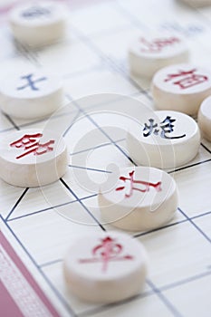 Chinese Chess Game close up