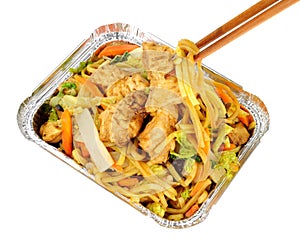 Chinese Chicken Chow Mein Take Away meal