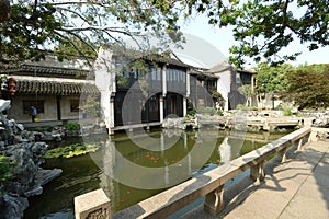 Chinese classical gardens in Tongli Ancient Town in Suzhou