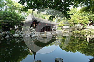 Chinese classical gardens in Tongli Ancient Town in Suzhou