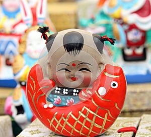 Chinese clay figurine.