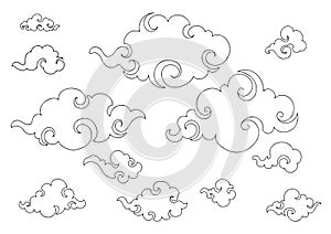 Chinese Cloud or Japanese cloud or Orientate cloud low detail illustration photo