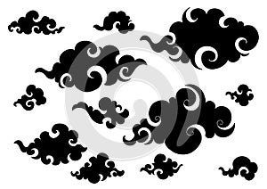 Chinese Cloud or Japanese cloud or Orientate cloud low detail illustration photo