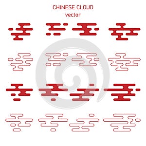 Chinese cloud, Traditional cloudy ornaments, vector