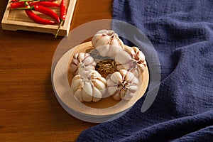 Chinese cooking ingredients on the table