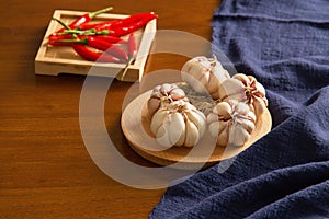 Chinese cooking ingredients on the table