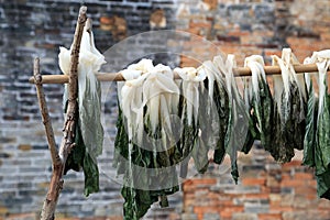 Chinese country life and sun dried vegetable