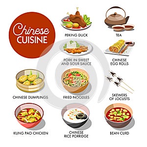 Chinese cuisine menu mockup photo