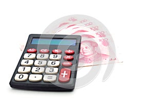 Chinese currency and calculato