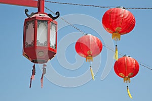 Chinese decorations in Chinatown of Los Angeles